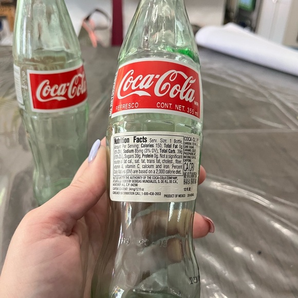 Coca-Cola Glass Bottle with Red and White Logo - Picture 3 of 3